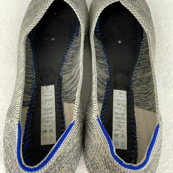 Rothys Birdseye Retired Heather Gray Flats 10.5 - Picture 6 of 12